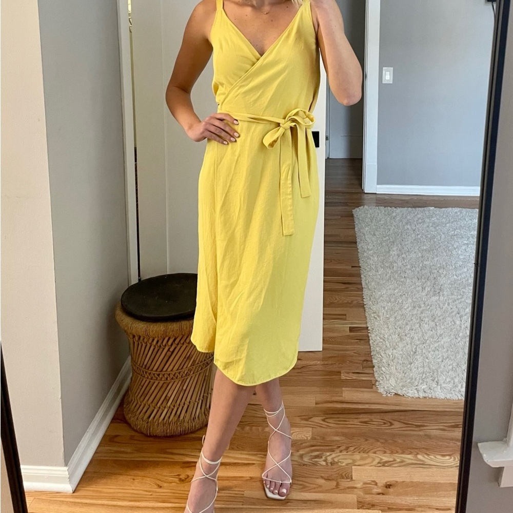 Everlane Bright Yellow Summer Midi Dress